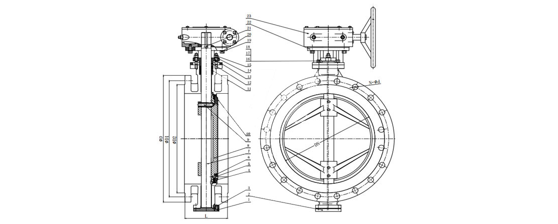 Triple Offset Flanged Butterfly Valve